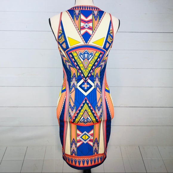 Forever 21 Geometric Print Bodycon Dress Size XS - Picture 5 of 9